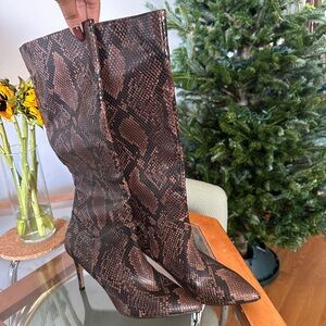 Snake skin boots